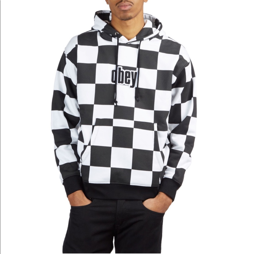 Obey checkered hoodie